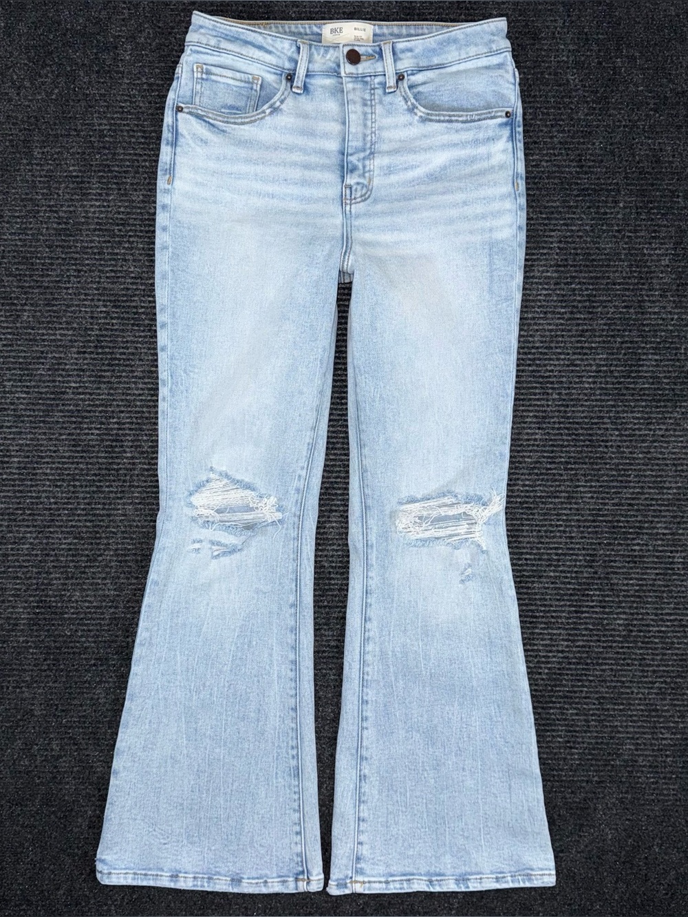 Buckle BKE Billie Slim Fit High Rise Flare Stretch Jeans Women 29x30 AXB1407 EUC